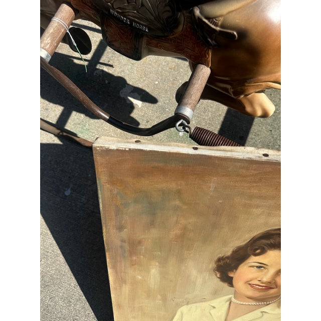 Up for consideration is a beautiful vintage portrait painting of a woman on canvas, signed by the artist. This would look...
