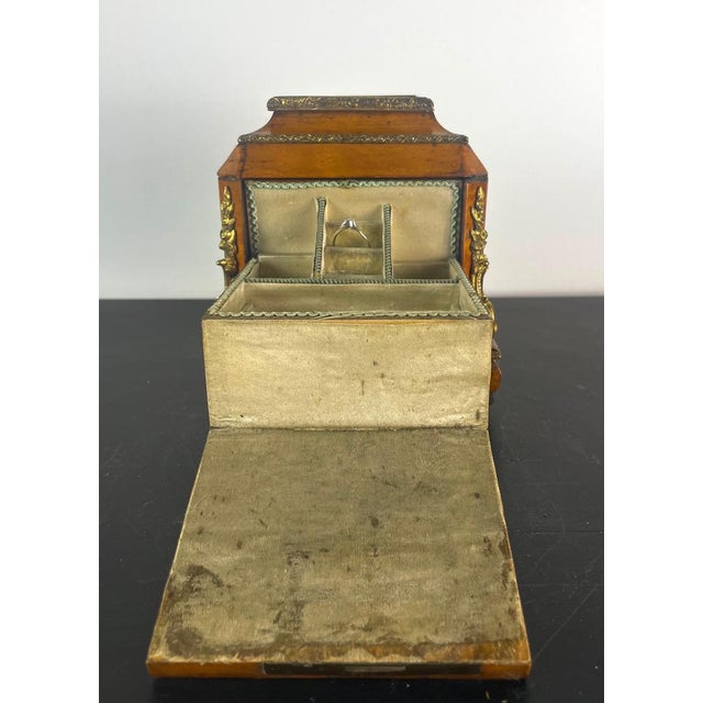 Mid 19th Century 19th Century Restauration Wooden Box with Key, France, 1850s For Sale - Image 5 of 15