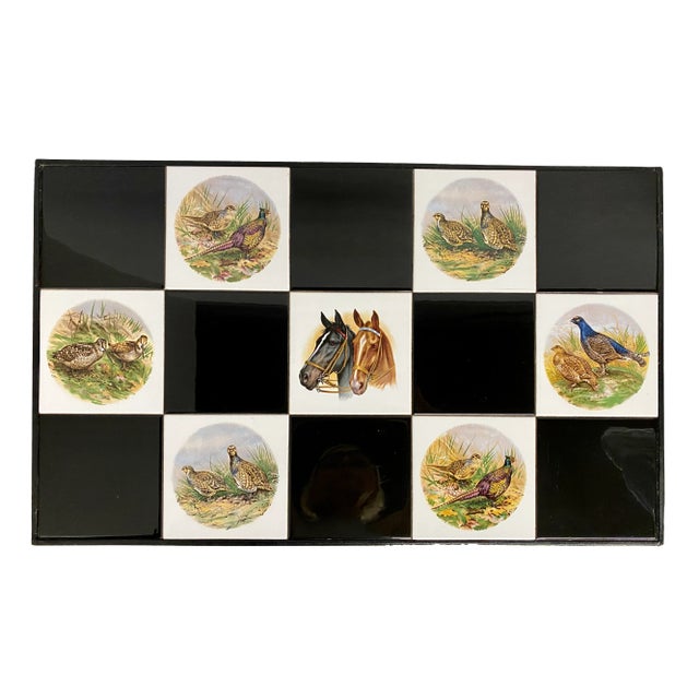1950s 1950s French Ceramic Tile and Wrought Iron Table W/ Bird Motif For Sale - Image 5 of 8