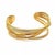 Crossover Gold Cuff Bracelet 5 Row 18k Yellow Open Style Spiga Link For Sale - Image 4 of 7