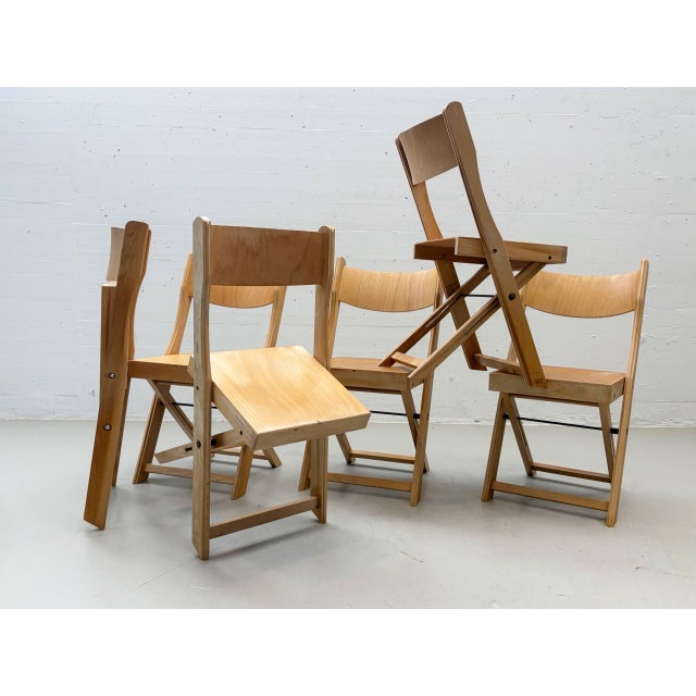Folding Chairs in Beech Wood, Switzerland, 1990s For Sale - Image 10 of 18