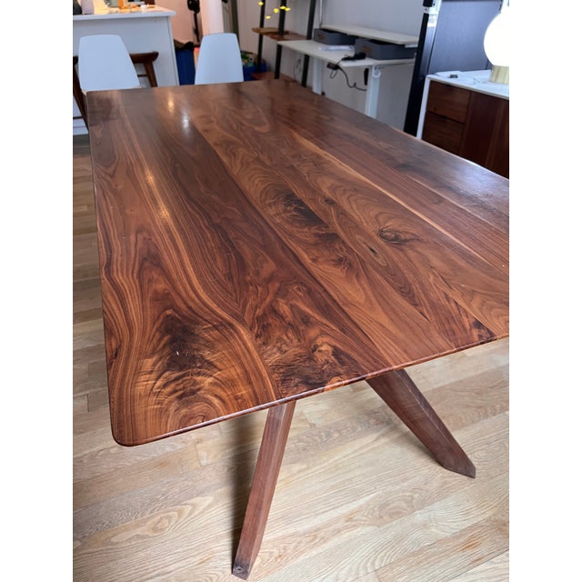 2010s Moderncre8ve "Zoe" Solid Walnut Dining Table — Mid-Century Danish Modern For Sale - Image 5 of 10