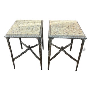 Vintage Set of French Neoclassical Style Side Tables a Pair For Sale