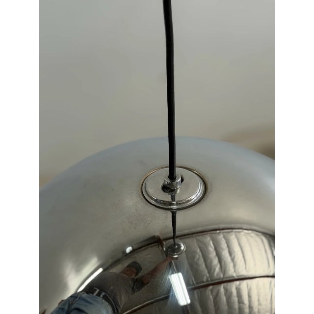 1990s Chrome Metal Pendant # 1 For Sale - Image 4 of 13