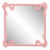 Fleur Home Carnival St. Roch Square Mirror in Pink Punch, 36x36 For Sale