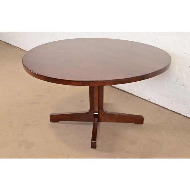Brown Harvey Probber Mid-Century Modern Sculpted Walnut Pedestal Dining Table, Newly Refinished For Sale - Image 8 of 8