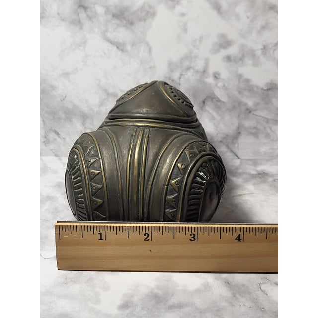 Antique Vintage Chinese Bronze Frog Brass Zhao Cai Jin Bao For Sale - Image 10 of 11