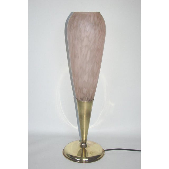 1960s Modern Table Lamp in Brass and Glass, 1960s For Sale - Image 5 of 7