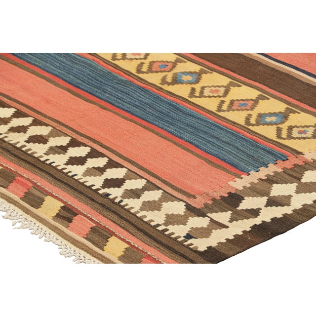 Vintage Kilim With Stripes and Geometric Patterns, From Rug & Kilim For Sale In New York - Image 6 of 7