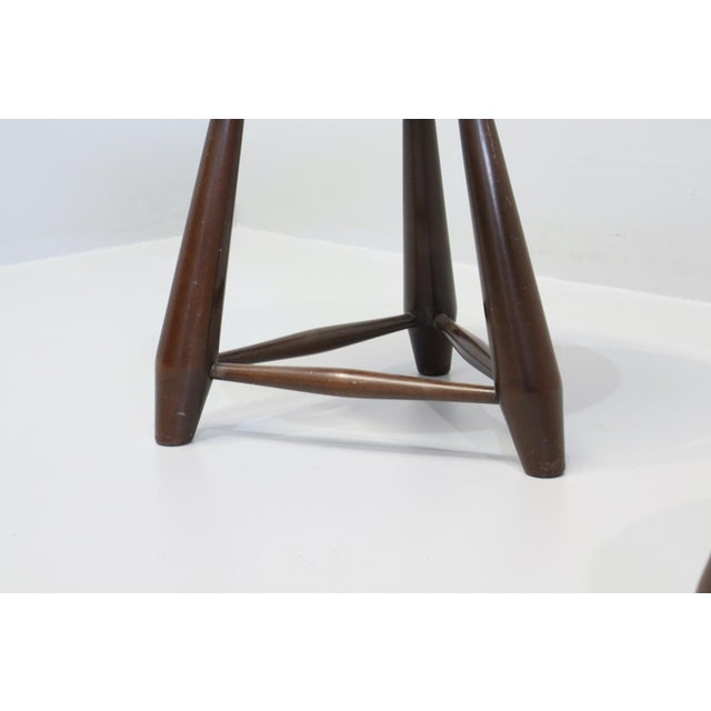 Sergio Rodrigues Pair of "Mocho" Stools Made of Brazilian walnut This piece has an attribution mark, I am sure that it is...