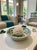 Vintage Moroccan Hand-Painted Green & White Ceramic Lebrillo Bowl For Sale In West Palm - Image 6 of 12