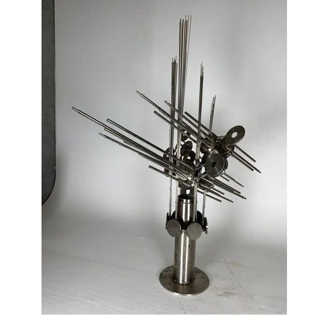 Metal Late 20th Century "Interdimensional Antennae" D. Phillips Welded Steel Table Sculpture For Sale - Image 7 of 12