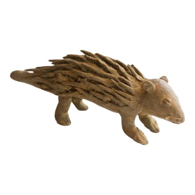 Vintage African Porcupine Sculpture For Sale