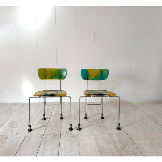 Model 543 Broadway Chairs by Gaetano Pesce for Bernini, 1993, Set of 2 For Sale - Image 6 of 16