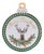 Merry Christmas Deer Ornament Wall Sign 15"H For Sale