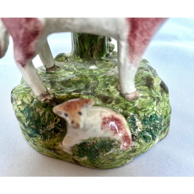 Antique Early 1800s English Walton Staffordshire Pearlware Sheep & Ram Figures - A Pair For Sale - Image 12 of 15