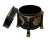 Japanese Meiji Period Black Lacquer Hokai Lidded Box with Brass Mounts For Sale - Image 10 of 12