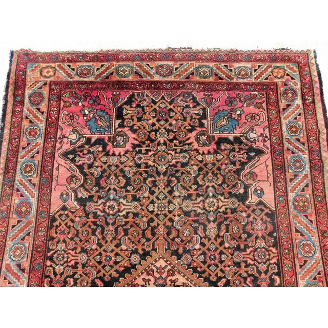 Textile 1930s Antique Handmade Persian Rug 4'4"x 6'7" For Sale - Image 7 of 13