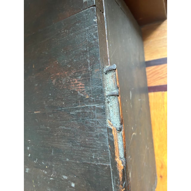 Black Circa 1820-1840 New England Painted Pine Chest For Sale - Image 8 of 13