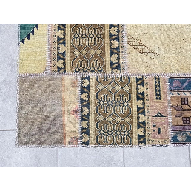 Mid 20th Century Oushak Biege Wool Runner For Sale - Image 6 of 10