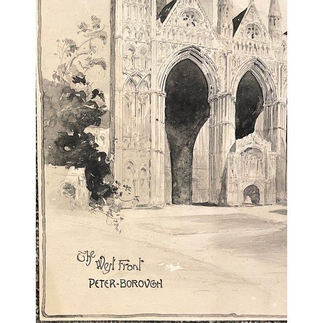 1897 Peterborough Cathedral by Burke Downing For Sale - Image 4 of 6