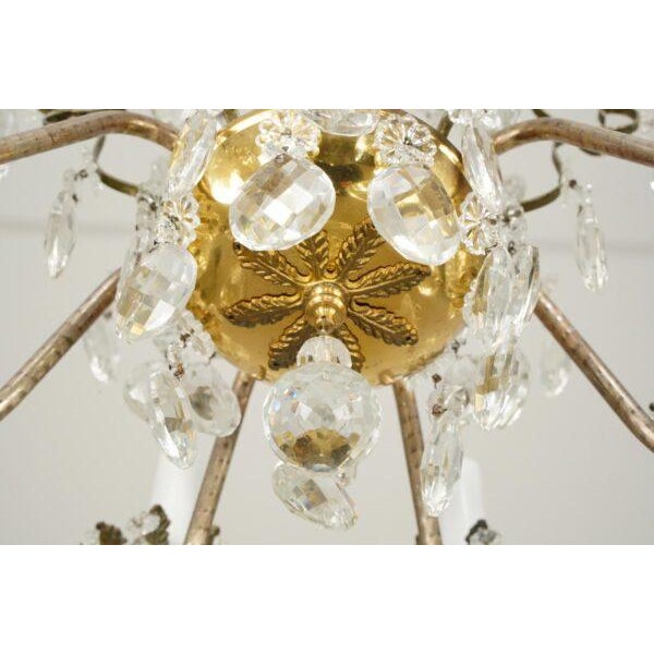 Mid 20th Century Rococo Revival Eight Arm Scalloped Crystal Chandelier For Sale - Image 9 of 11