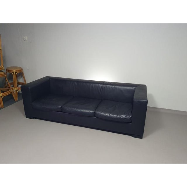 Camin Sofa in Black Leather by Paolo Piva for Wittmann For Sale - Image 11 of 13