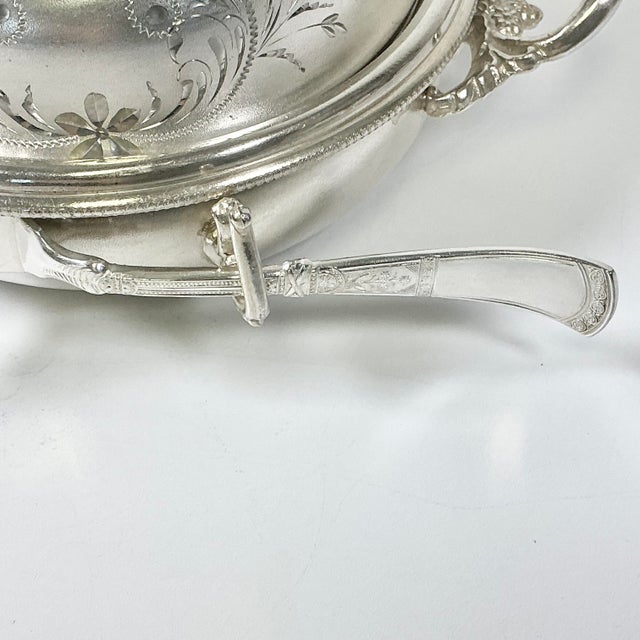 Early 20th C. Antique Hollywood Regency English Style Silverplate Butter Dish & Knife - 4 Piece Set For Sale - Image 6 of 16