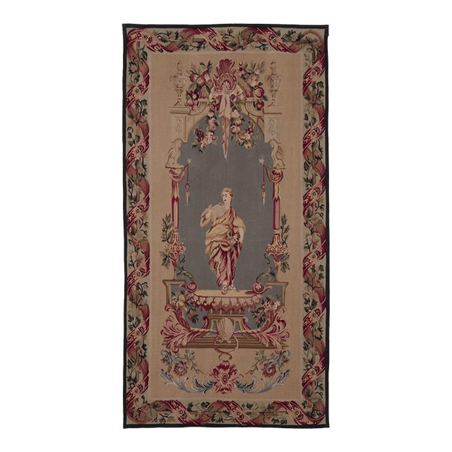 Renaissance Portiere Handwoven Tapestry - 180 X 91 Cm (5'9" X 3'0") - Requires Rod Size 2 For Sale