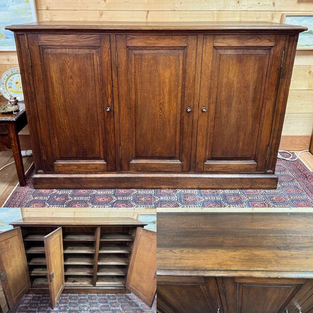 20th Century Oak Sideboard with Three Doors For Sale - Image 3 of 7