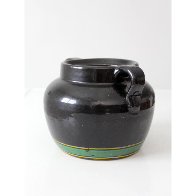 Farmhouse Vintage Hand Painted Floral Pottery Vase For Sale - Image 3 of 11