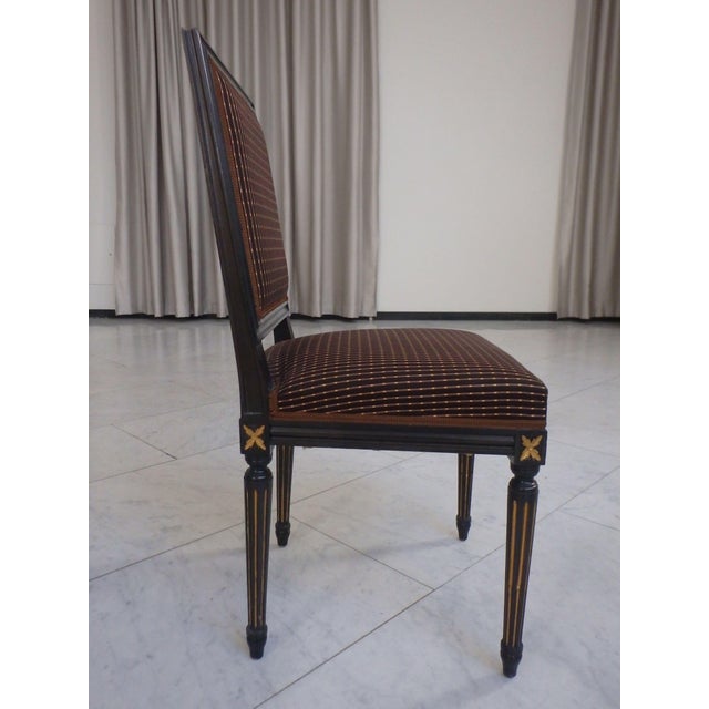 Black and Golden Dining Chairs, 1990, Set of 4 For Sale - Image 10 of 14