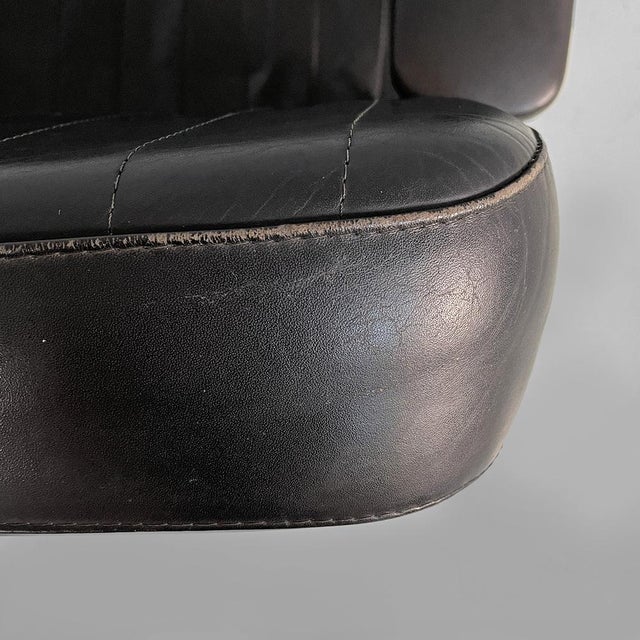 Italian Modern Leather and Metal Armchair by Osvaldo Borsani for Tecno, 1970s For Sale - Image 18 of 18