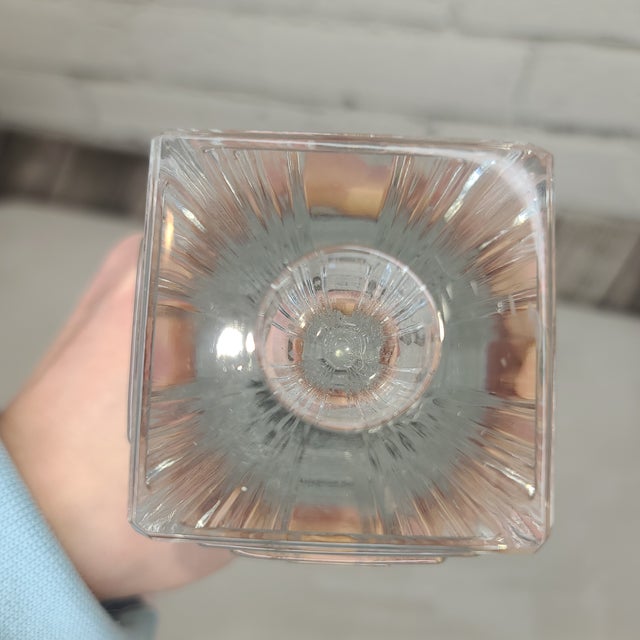 Vintage 1980s Mikasa Attributed Crystal City Lights Art Deco Candle Holder Pair For Sale - Image 9 of 18