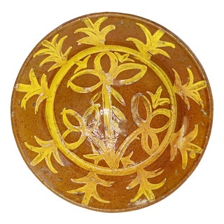 Vintage Handmade Clay Bowl or Plate, 1930s For Sale