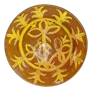 Vintage Handmade Clay Bowl or Plate, 1930s