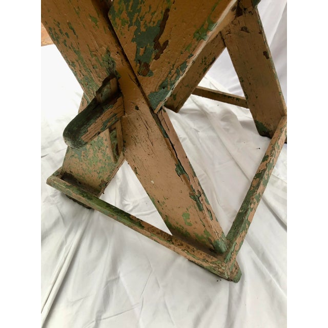Antique French Hand Crafted Trestle Table For Sale - Image 12 of 13