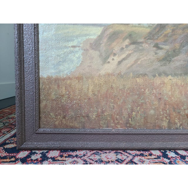 Antique Coastal Oil Painting Early California Impressionist Beach Landscape For Sale - Image 12 of 16
