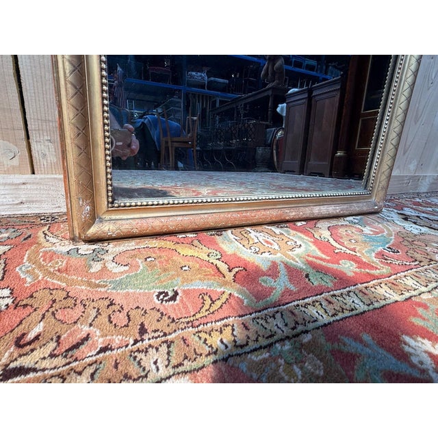 Large Louis-Philippe period pier mirror, mid-19th century, entirely original and unrestored. Narrow and very elongated (H....