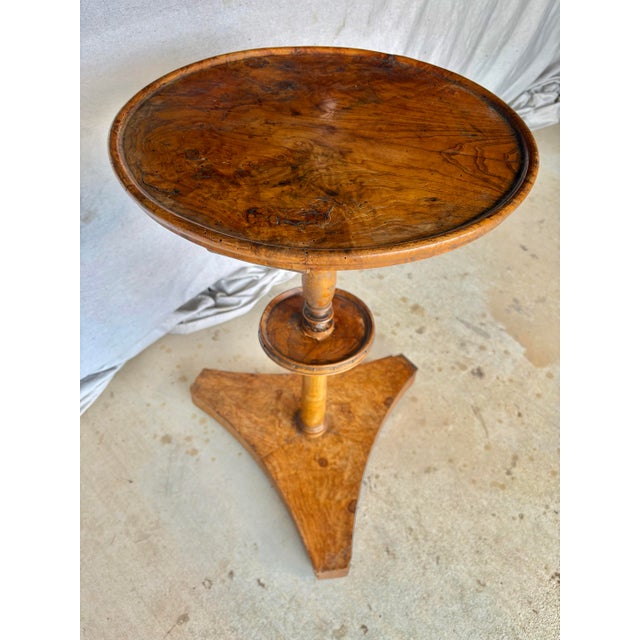 Found in the South of France, this Late 19th Century French Burlwood Side Table was crafted in the late 1800's in the...