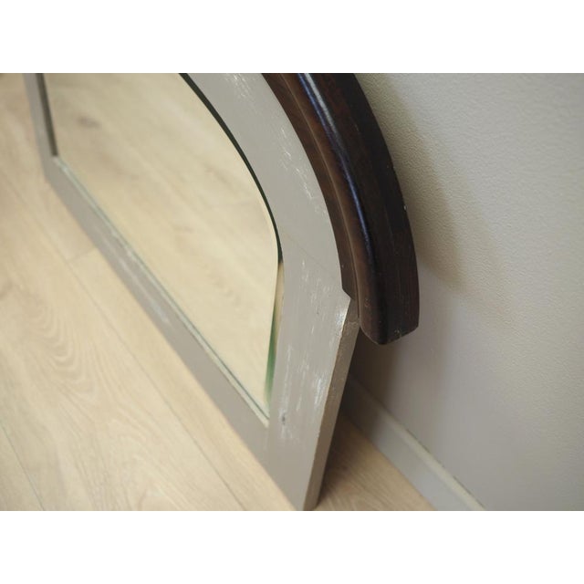 Brown Danish Mirror in Oak Frame, 1960s For Sale - Image 8 of 16