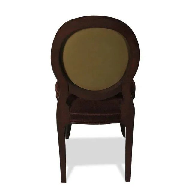 2000 - 2009 Pair of Artistic Frame Traditional Velvet Dining Chairs For Sale - Image 5 of 7