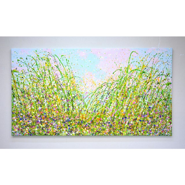In this painting, I channel the vibrant energy of a blooming meadow under a sprinkle of sunlight. Using acrylics, I...