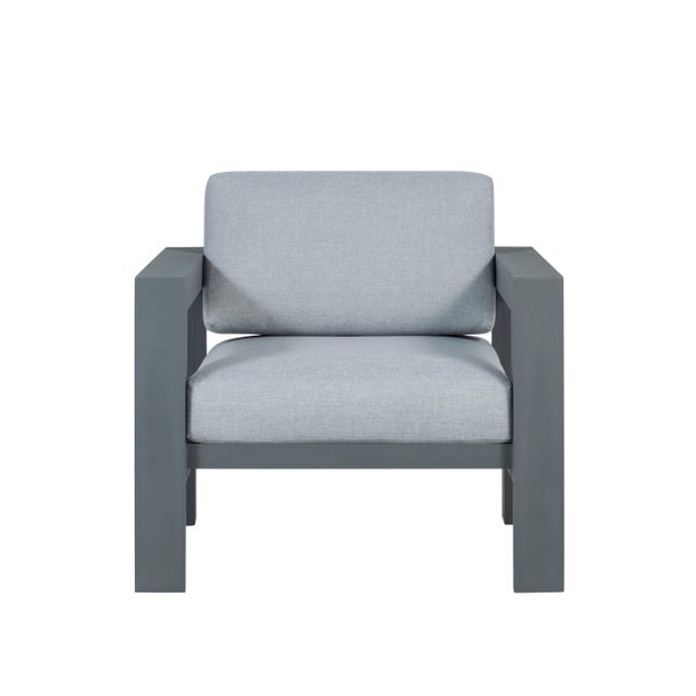 2020s Sardinia Aluminum Frame Outdoor Sofa Set - Gray Cushions For Sale - Image 5 of 18