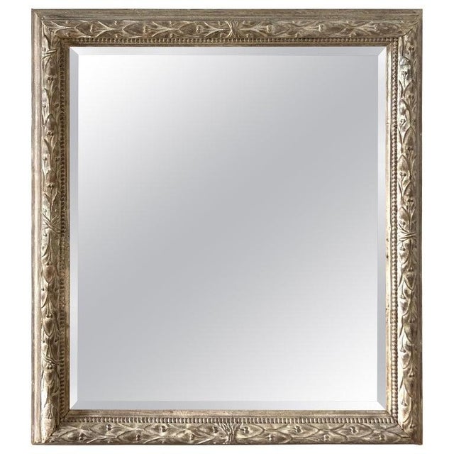 Late 20th Century Large Italian Faded Faded Stripped Gilt Wood Mirror For Sale - Image 11 of 11