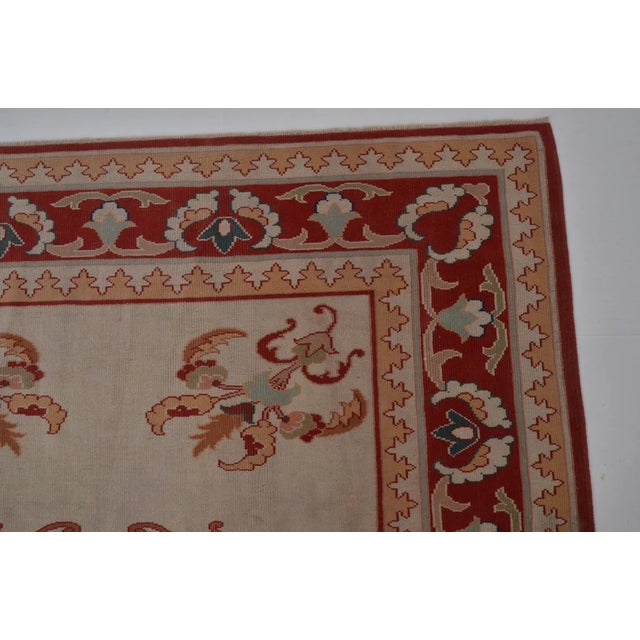 Handmade wool carpet in Turkish Anatolia , Vintage Oushak Rug,Turkish Vintage Anatolian Rug, Handmade wool Rug . One Of...