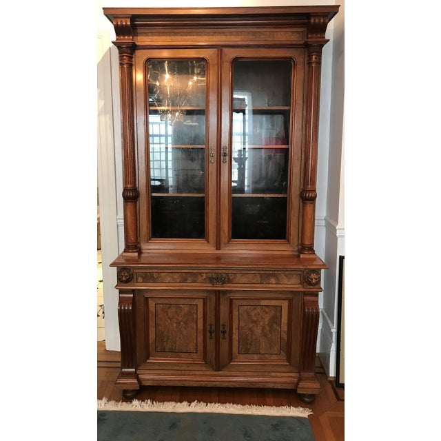 19th Century English Walnut Bookcase Chairish