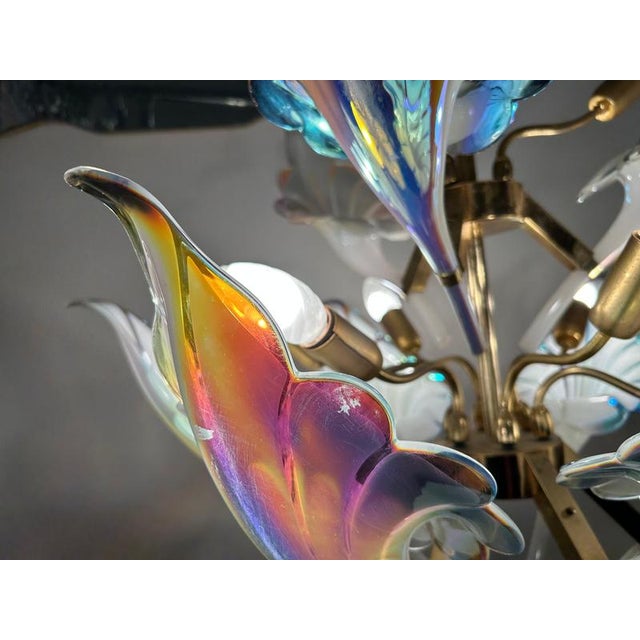 Wings of Freedom Chandelier in Murano Glass by Franco Luce, 1980s For Sale - Image 12 of 15