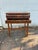 Antique Victorian Style Burled Wood Spool Table It features burl wood drawer fronts and keyholes., small compartments,...