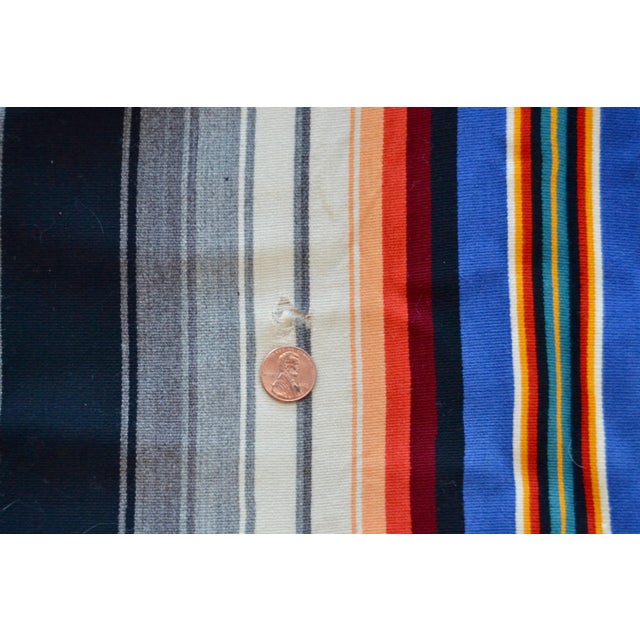 1910 Antique Black Striped Wool Throw Blanket - For Sale - Image 9 of 13